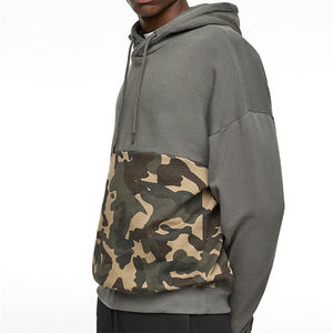 Sudaderas con Capucha de Felpa Francesa de Algodón con Diseño Personalizado OEM, Sudaderas con Capucha Sublimadas Hechas a Medida con Paneles y Hombros Caídos, Mangas Largas - Product Image 3