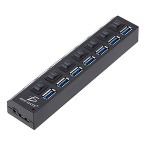 High-Speed 7-Port <b>USB</b> 3.0 <b>Hub</b> LED Multiport Switch Charging/ Data Transfer/ Splitter Functions for Computers Compatible SD <b>USB</b> - Product Image 4