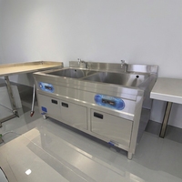 Lave-légumes et fruits commercial, lave-vaisselle professionnel pour hôtel, lave-vaisselle commercial à double bac, lave-vaisselle ultrasonique commercial