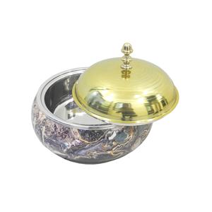 Vente chaude Hotpots Classique Élégant Couvercle Martelé Pot En Bois Fournitures Alimentaires Casserole Servant Réchauffeur De Nourriture Pot Martelé Conception - Product Image 4