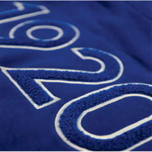 Sudadera con capucha con logotipo personalizado 60% algodón 40% poliéster 350 GSM polar chenilla bordado azul real ZPB - Product Image 5