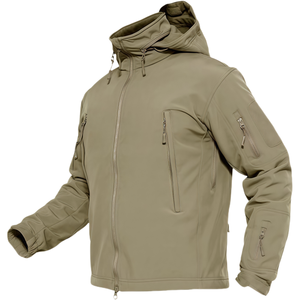 Veste tactique pour homme - Hiver, résistante à l'eau, doublée en polaire softshell, multi-poches, veste de ski - Product Image 2