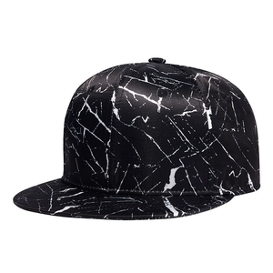 High Quality 6-Panel Snapback <b>Hat</b> Fashionable Hip Hop Unique <b>Black</b>/<b>White</b> Color Blending Custom Logo High Print Made Vietnam - Product Image 1