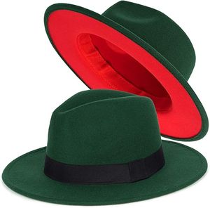 Chapeau Fedora en feutre de style designer avec doublure en satin coloré - Product Image 5