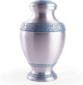 Aluminum Urns With <b>Texture</b> Metal Urns for Human Ashes Adult Male & Female for Funeral or Home Urns New Arrival from India 2025 - Product Image 5