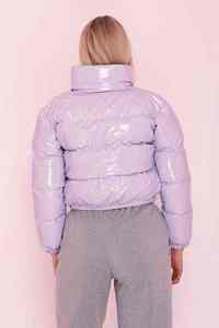 ¡Novedad de 2022! Chaqueta de invierno con cremallera de manga larga que combina con todo de alta calidad para mujer, moda de tendencia de burbuja corta de nailon acolchado - Product Image 4