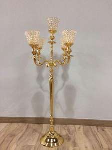 Vela decorativa de huracán para boda/soporte de Pilar pieza central que complementa otros portavelas linternas y tarros - Product Image 6