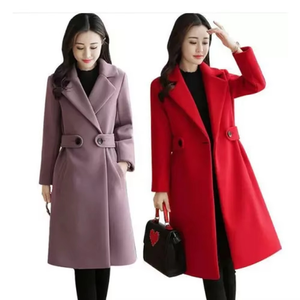 Hot Sale <b>Women's</b> <b>Lightweight</b> Wool <b>Coat</b> Modern Fit Whole Sale OEM ODM Fashion Style Autumn Winter Wool Long <b>Coat</b> - Product Image 1