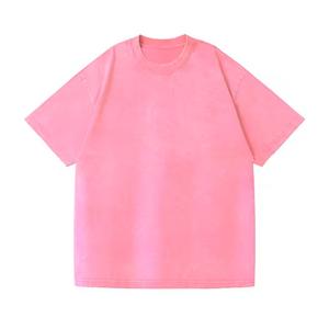 T-shirt vintage sur mesure en coton/fibre de bambou, délavé à l'acide, effet vieilli, coupe oversize, grandes tailles, 220g, logo imprimé éco-responsable pour homme - Product Image 4