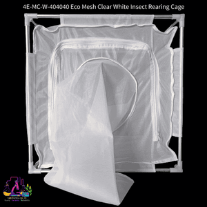Cage d'élevage d'insectes en maille écologique transparente blanche 4E-MC-W-404040, matériau en tissu durable - Product Image 1