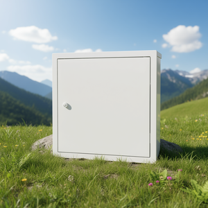 Sportello in Lamiera con Serratura a Chiave Quadrata Laccato Bianco 600X600 - Product Image 3