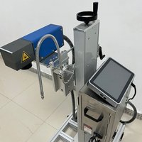 Grabador Láser de Fibra Industrial con Posicionamiento de Luz Roja para Marcado de Números de Serie en Piezas Metálicas, Embalaje Automático de Papel y Madera