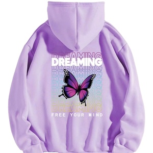 Sudadera con capucha estampada con estampado de letras con hombros caídos personalizados completos, sudaderas con capucha para mujer al mejor precio - Product Image 1