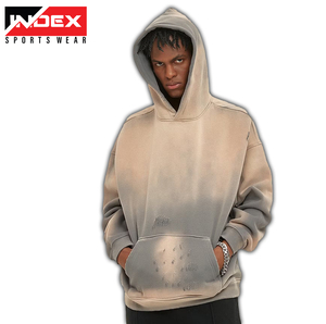 Sudadera con Capucha para Hombre Index Sportswear, Corte Holgado, Algodón French Terry, Color Sólido, con Bolsillo, Estilo Casual para Otoño - Product Image 5