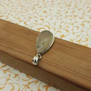 Collier de bijoux fins en argent Sterling 925 fait à la main pendentif en Quartz rutile ovale naturel pendentif à breloque motif numéro de diamant - Product Image 5