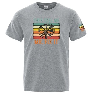 เสื้อยืดผ้าฝ้าย100% สำหรับผู้ชายเสื้อยืดพิมพ์โลโก้แบรนด์ตามสั่ง - Product Image 4