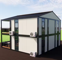 Villa Prefabricada Modular de Acero Portátil de 40 pies y 2 Pisos Personalizada para Hogar Familiar, Hotel, Oficina, Edificio Escolar, Centro Comercial, Apartamento