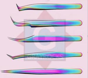 Pince à épiler réutilisable multi-couleurs en acier inoxydable pour extension de cils de qualité supérieure - Product Image 2