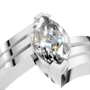 Nuevo Anillo de Compromiso y Boda de Oro Sólido de 14k con Diamante Moissanita Corte Marquesa, Certificado IGI, para Mujer, 1ct, Solitario, Regalo - Product Image 5