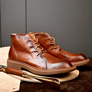 Chaussures décontractées légères avec semelle absorbant la transpiration et structure flexible, chaussures de tous les jours pour hommes, chaussures en cuir - Product Image 4