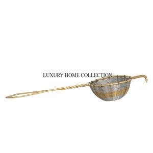 Heavy-duty Metal Brass Tea Strainer with Fine Mesh for Brewing Both Loose Leaf and Fine Teas with No Mess - Product Image 4