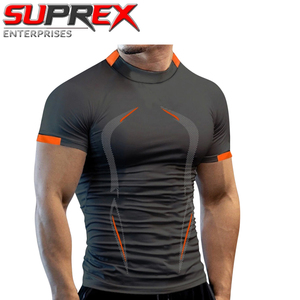 Custom Men’s <b>Compression</b> T Shirt Quick Dry Gym Fitness Tight Sportswear Athletic Workout Activewear Manufacturer Fully Customize - Product Image 3
