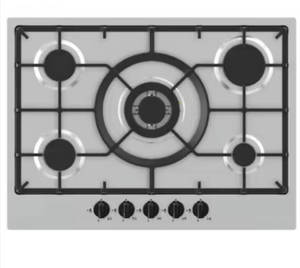Cuisinière à gaz encastrable 5 brûleurs avec allumage électronique, classe A d'efficacité énergétique, surface en acier inoxydable disponible - Product Image 4
