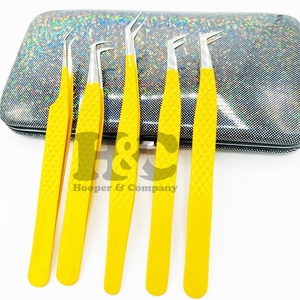 Pinzas para extensión de pestañas postizas, pinzas para extensión de pestañas con logotipo gratis, pinzas para pestañas de acero inoxidable, embalaje gratis, visón sostenible - Product Image 6
