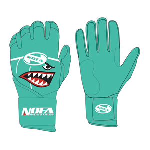 Gants de frappe rembourrés en cuir noir/blanc NOFA Industries, fermeture à boucle ambidextre, tendance, entraînement, unisexe, adulte - Product Image 5
