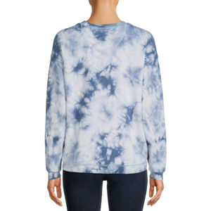 Sweat-shirt à col rond pour femme en coton doux, coupe ample, manches longues, imprimé tie-dye, tendance hivernale, écologique - Product Image 4