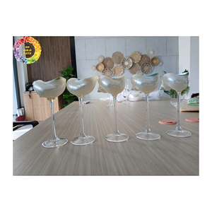 Copas de vino de concha marina, Copas de concha costera hechas a mano de Vietnam, elegantes copas de concha marina para decoración de bodas - Product Image 5