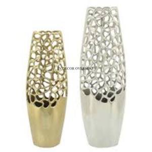 Florero de diseño moderno y creativo chapado en oro de alta calidad, suministros de florero de diseñador de lujo únicos de proveedor indio - Product Image 3