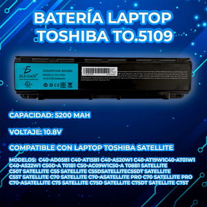 Batteria per Laptop Toshiba Satellite PA5109U-1BRS/PA5109 10.8/11.1 V Li-ion 6 Celle - Product Image 2