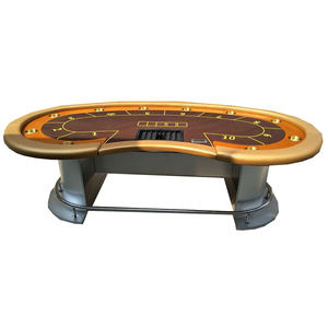 Table de Mahjong Moderne de Luxe Personnalisable Meilleure Qualité Table de Poker en Bois Vendue en Casino avec Motif Rond pour les Jeux de Hasard - Product Image 1