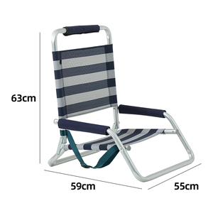 كرسي شاطئ محمول قابل للطي من HOMFUL، خفيف الوزن، مصنوع من شبكة الألومنيوم المسامية، مزود بحزام حمل. - Product Image 4