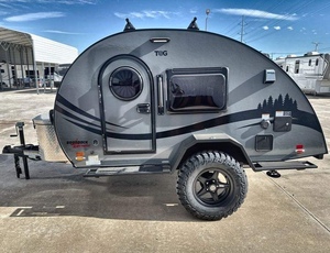 Caravane moderne <span class=keywords><strong>en</strong></span> forme de larme, extensible, légère, pliable, <span class=keywords><strong>en</strong></span> alliage d'aluminium, étanche, pour 4 personnes, <span class=keywords><strong>camping</strong></span>, voyage, électrique - Product Image 4