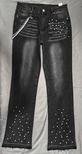 Mode de rue Style décontracté Jeans hommes Denim pantalon droit nouveau transfrontalier lavé Stretch empilé Design automne pantalon - Product Image 6