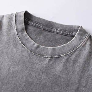 Buena calidad ácido lavado camiseta High Street Hip Hop logotipo personalizado de gran tamaño ácido lavado camisetas - Product Image 4