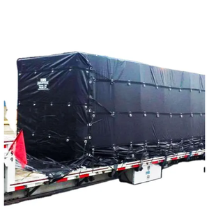 ผ้าใบกันน้ำเฮฟวี่เวทพีวีซีกันน้ำสีดำผ้าทอสไตล์เรียบง่ายเคลือบ PE ผ้าคลุมรถและเต็นท์สำหรับงานหนัก - Product Image 3