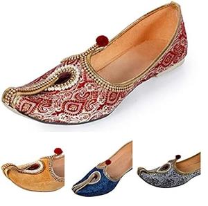 <b>Fancy</b> Stones Khussa <b>Women</b> Flat Khussa Custom Design High Quality Lightweight Wholesale Khussa - Product Image 2