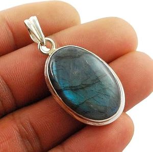 Pendentif femme Labradorite naturelle pierre précieuse véritable pierre de naissance bohème pendentif bijoux faits à la main pendentif en argent Sterling 925 - Product Image 4