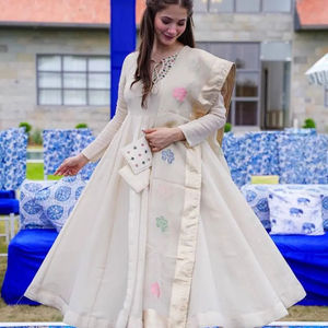 Vestido elegante Bordado de hilo pesado de último diseñador con ropa india y paquistaní Dupatta - Product Image 3