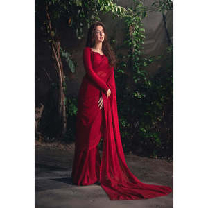 Sari de mariage luxueux en mousseline Hania Amir X Faiza Saqlain EVIA TC-1422 - Product Image 1