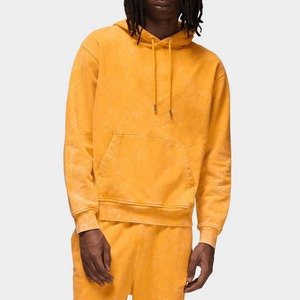 Transpirable Ecológico Invierno Hombres Acid Wash Fleece Pullover Hoodie 100% Algodón Calidad Premium Mangas completas - Product Image 3