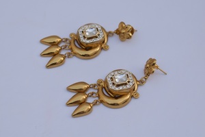 Pendiente de último diseño de moda, pendiente de latón con acabado antiguo, ropa informal, joyería para fiesta para mujeres y niñas - Product Image 2