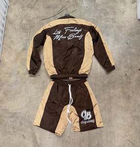 Ensemble short en nylon personnalisé haute qualité été hommes Jogging Sportswear costume 100% nylon coupe-vent ensemble short pour hommes - Product Image 1