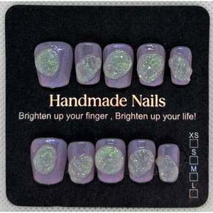 Unghie Artificiali Grandi Color Lavanda Nebbia - Product Image 1