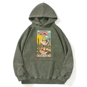 Sudadera con capucha de algodón pesado con logotipo personalizado Sudadera con capucha sin cuerda vintage lavado ácido sol desteñido Sudadera con capucha desgastada - Product Image 2