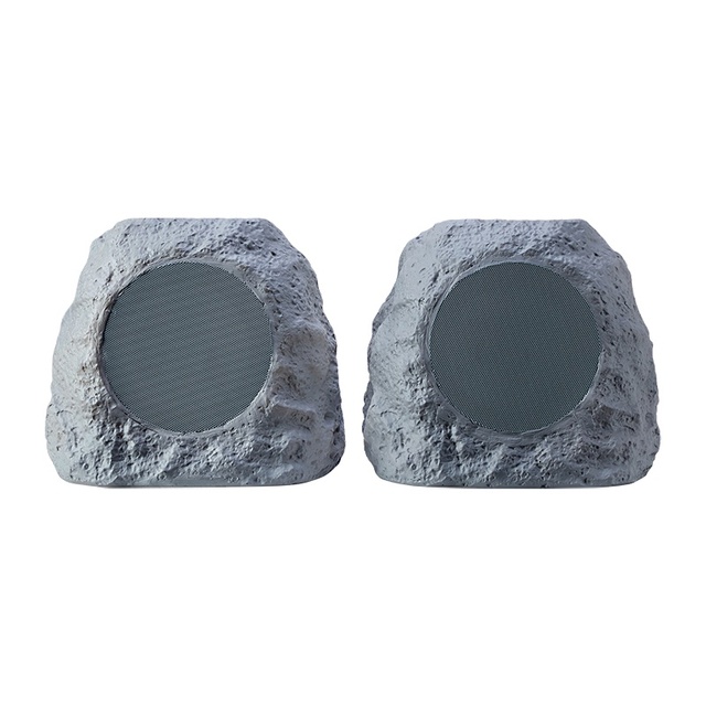 ST05, 2 Pack Outdoor Rock Solar Powered Blue Tooth Speakers Waterproof Wireless Connectivity Weatherproof Design Pool Deck