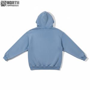 Luxury Streetwear Plain Unisex Best Quality Hoodie 100% <b>Cotton</b> French Terry Baggy Pullover Heavyweight <b>Raw</b> Hem Hoodie - Product Image 3